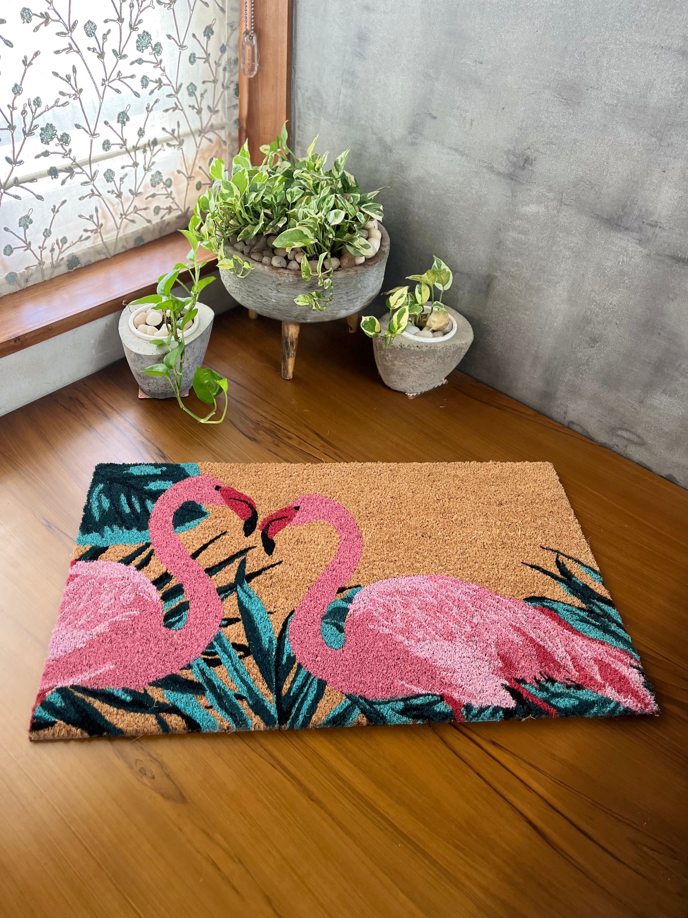Flamingo Tropical Coir Mat