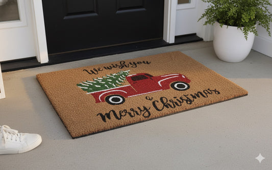 Christmas Truck Doormat