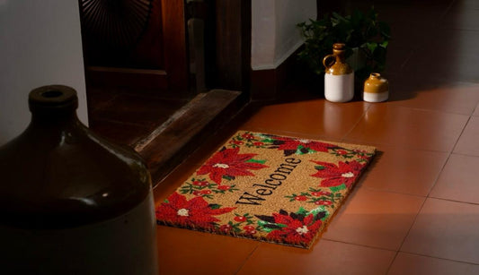 The Christmas Leaves Welcome Mat